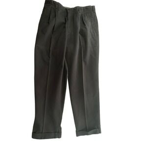Savane Deep Dye Pleated Dress Pants No Wrinkle Cotton Blend‎ W36 L29